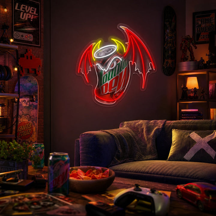 "Mountain Dew Wings" UV Print LED Neon Sign