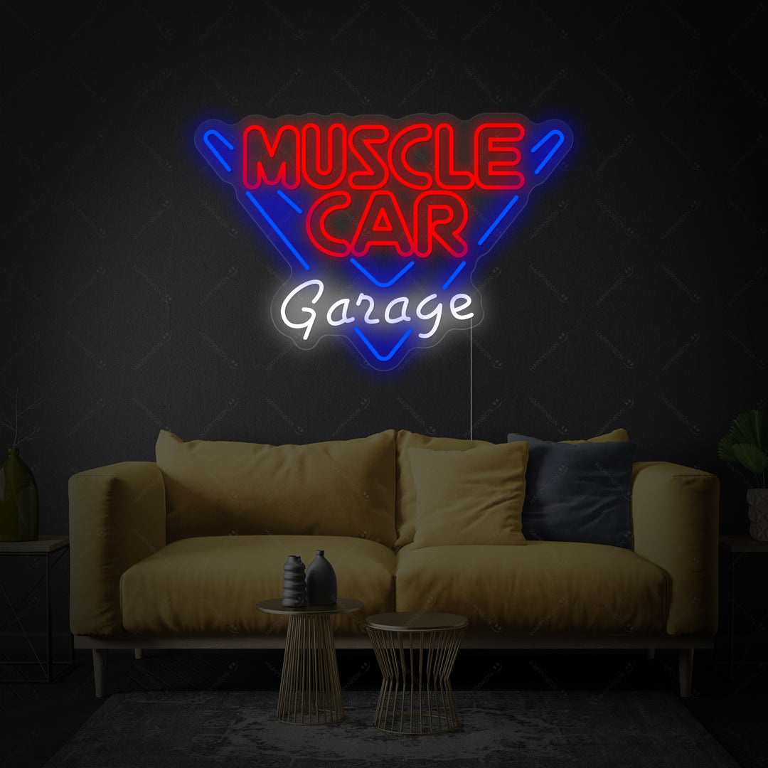 "Muscle Car Garage" Neon Sign