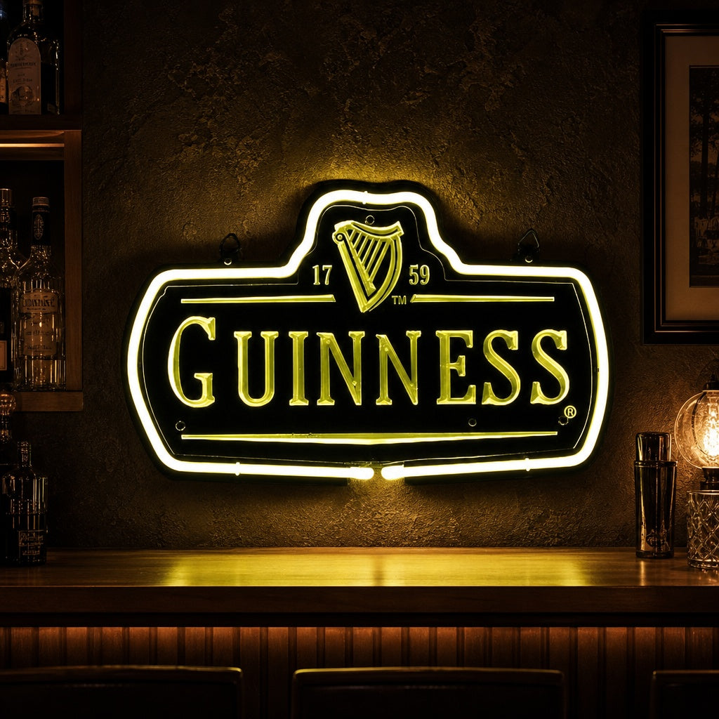 New Guinness 1759 Logo Beer Neon Sign