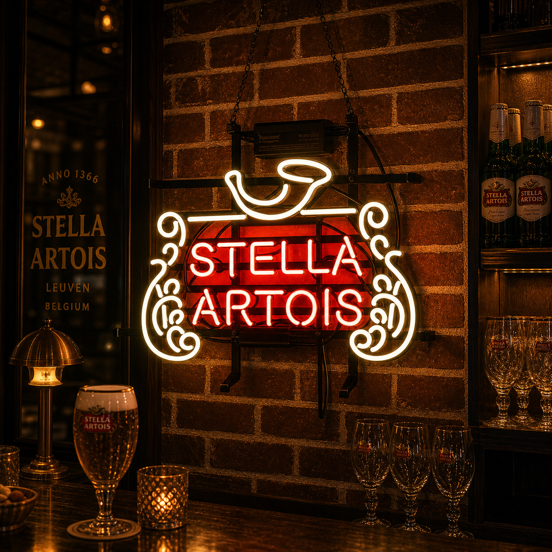 New Stella Artois Belgian Lager Neon Sign