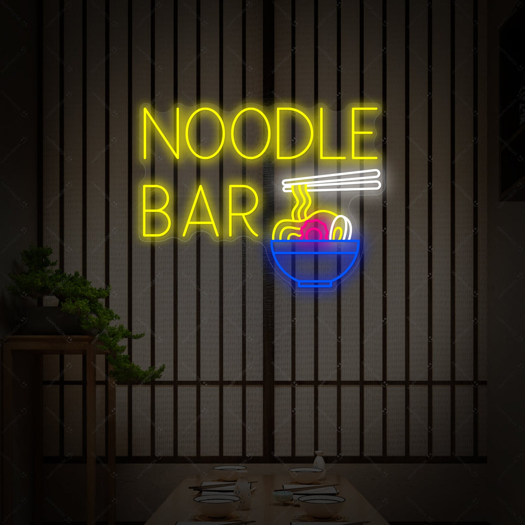 Noodle Bar Neon Sign, Japanese Restaurant Decor