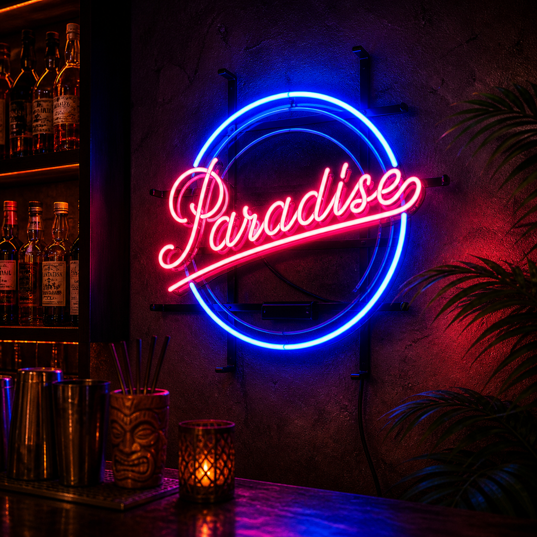 "Paradise Bar" Neon Sign