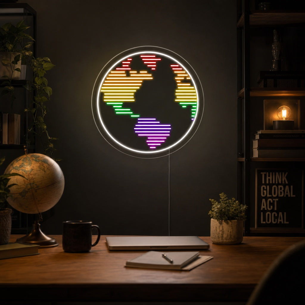 "Planet Earth" Neon Sign