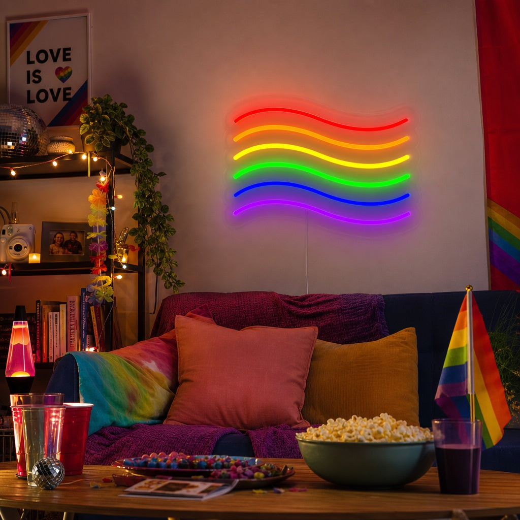 "Pride Rainbow Flag" Neon Sign