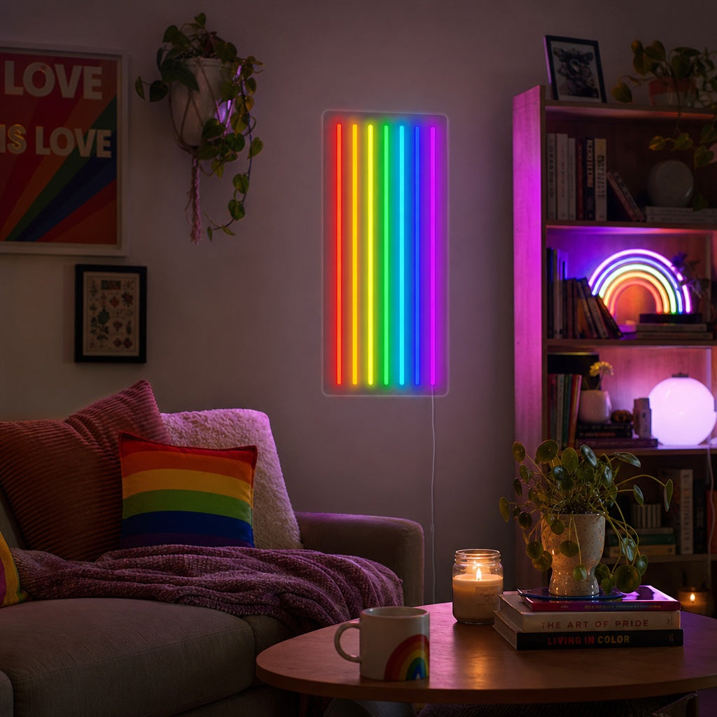"Rainbow Flag Pride Unique" Neon Sign