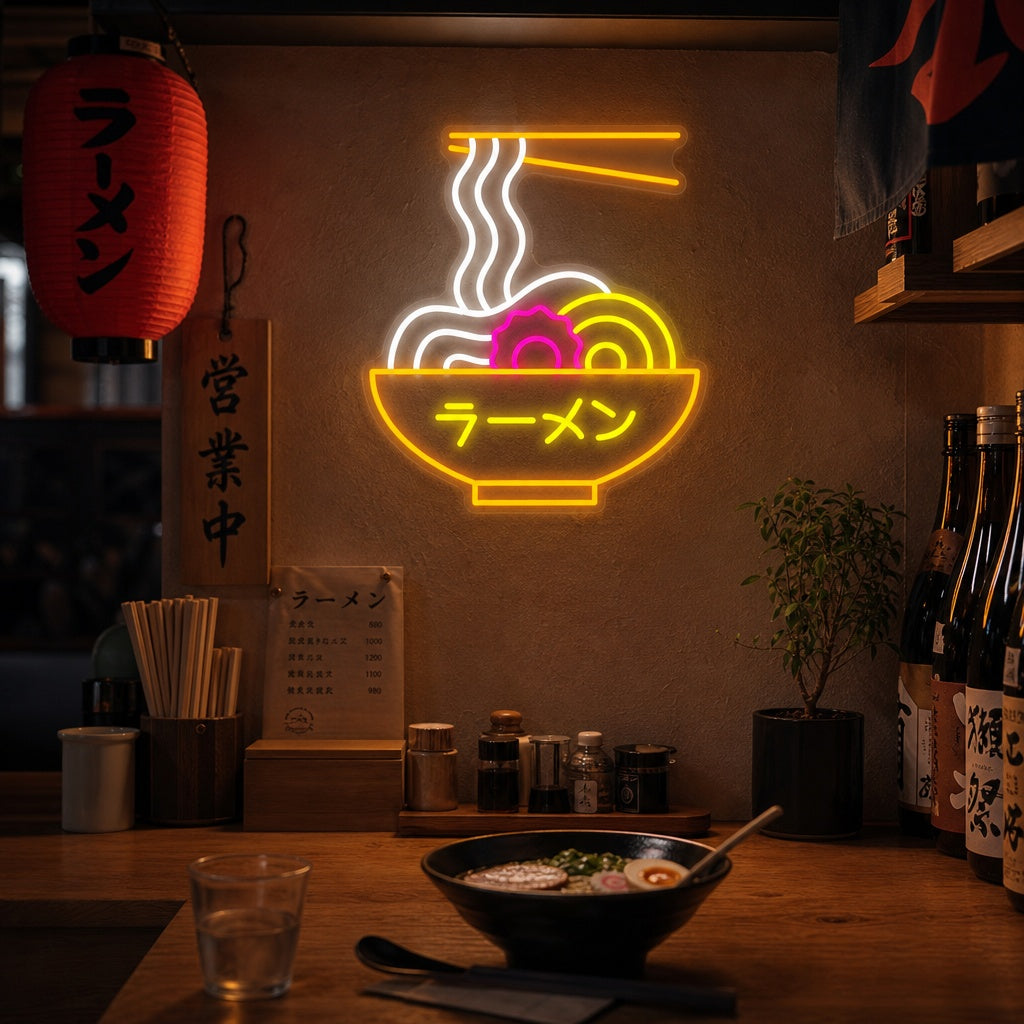 Ramen Japanese Noodle Neon Sign, Japanese Restaurant Decor