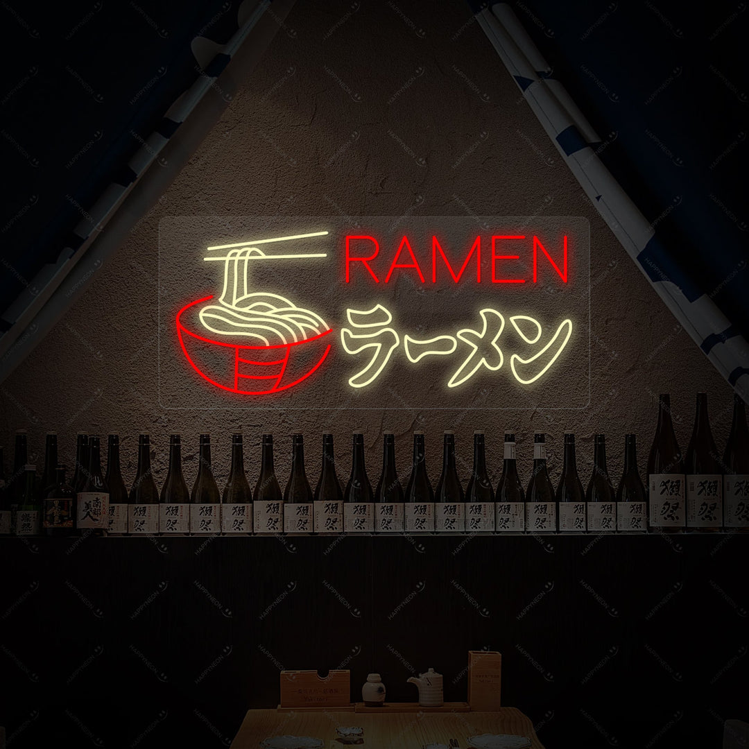 Ramen Noodles Neon Sign, Japanese Restaurant Decor