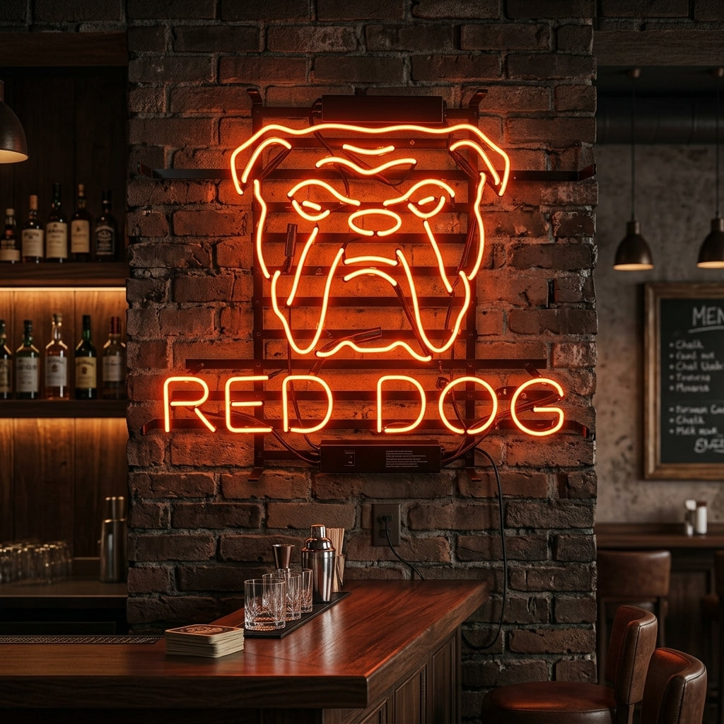 Red Dog Beer Neon Sign