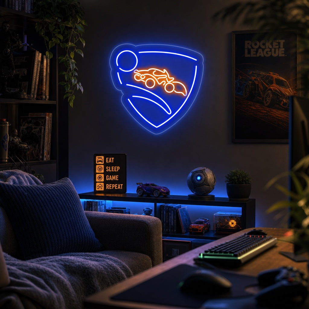 "Rocket League, Game Room Decor" Neon Sign