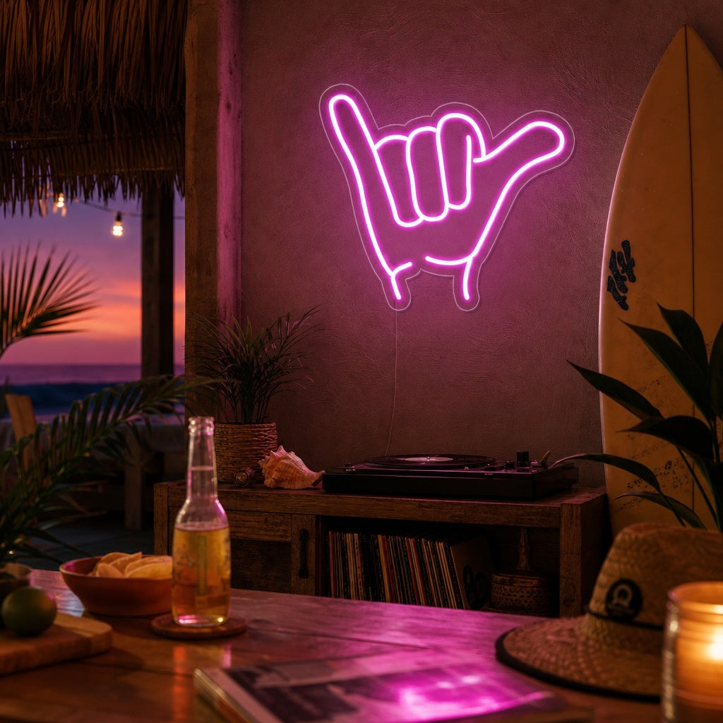 "Shaka" Neon Sign