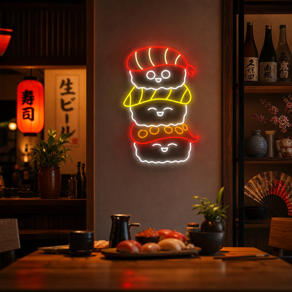 Sushi Neon Sign, Japanese Restaurant Decor