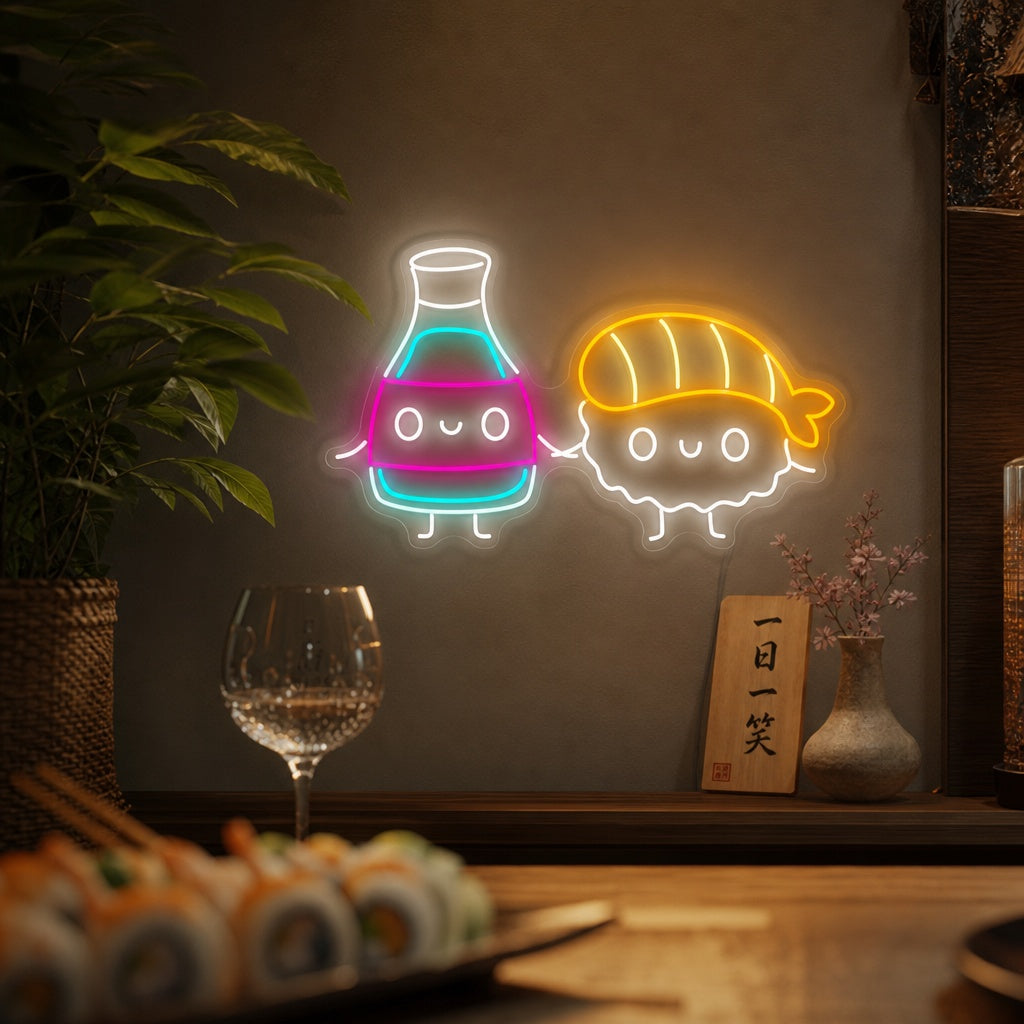 Sushi Neon Sign, Japanese Restaurant Decor