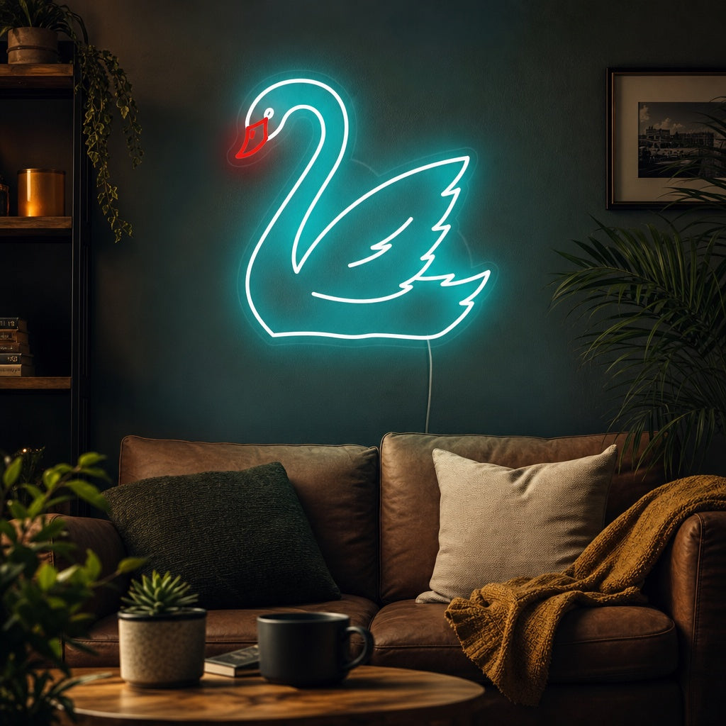 "Swan Animal" Neon Sign