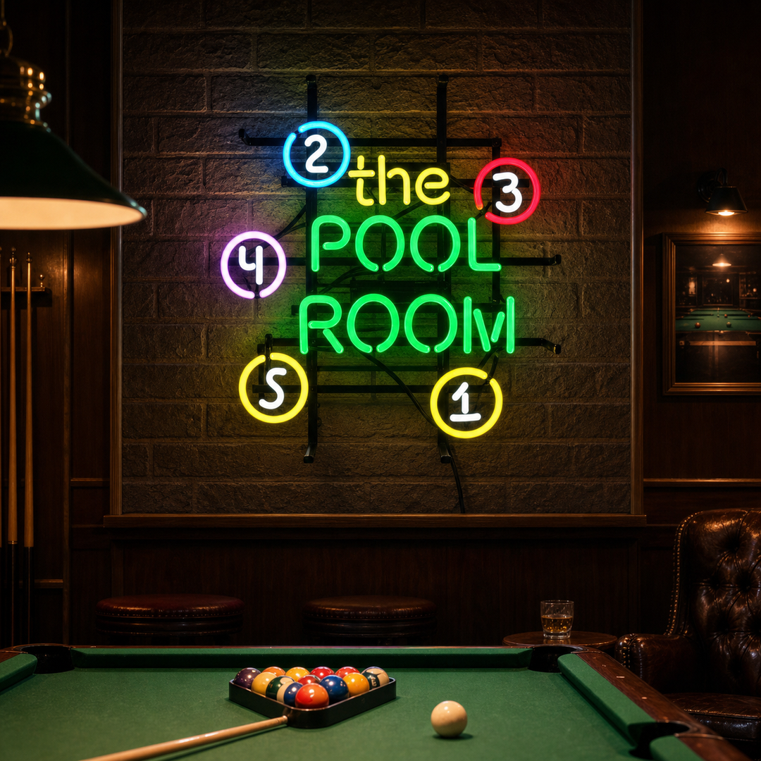 "The Pool Room" Neon Sign