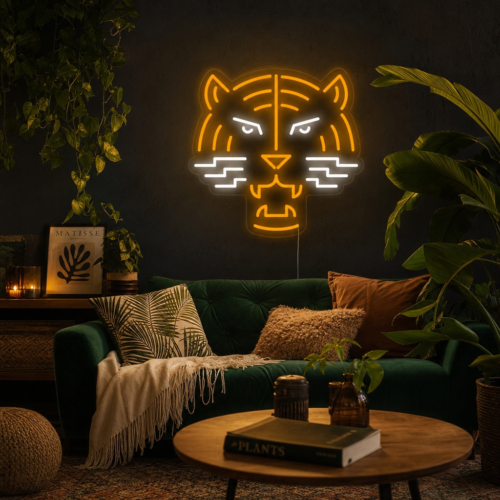 "Tiger Head" Neon Sign