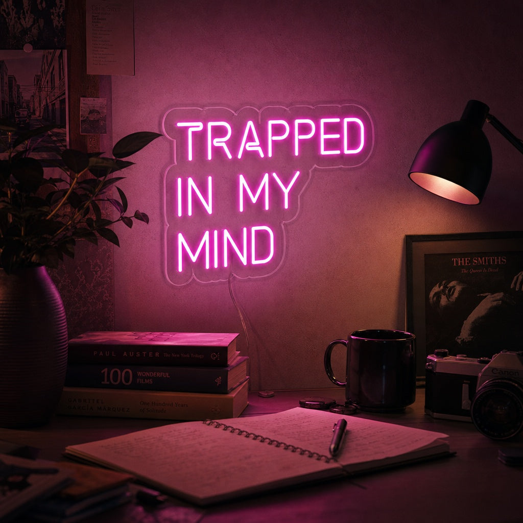 "Trapped in My Mind" Neon Sign