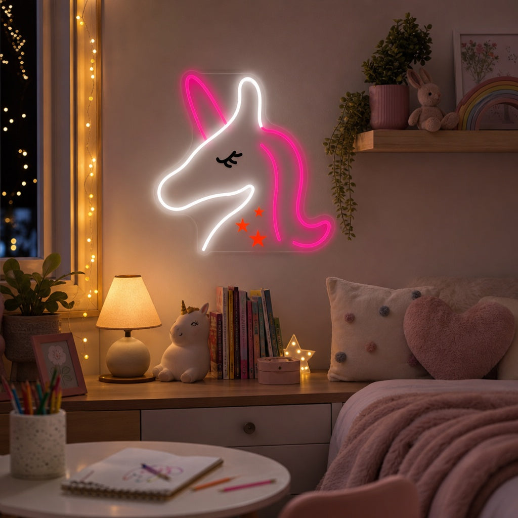 "Unicorn, Kids Room Decor" Neon Sign