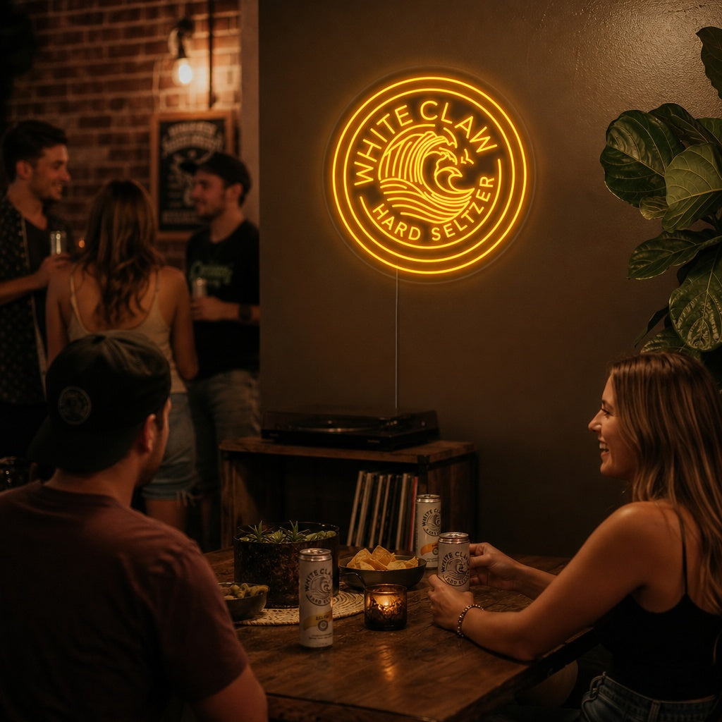 "White Claw Beer Bar" Neon Sign
