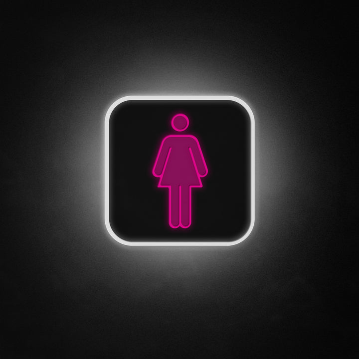 "Woman Female Restroom Decor" Neon Like Sign