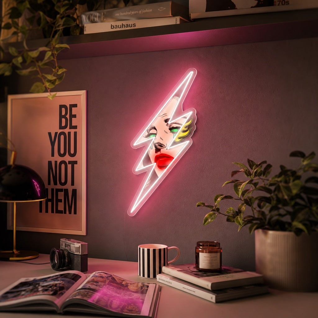 "Woman Flash" UV Print LED Neon Sign