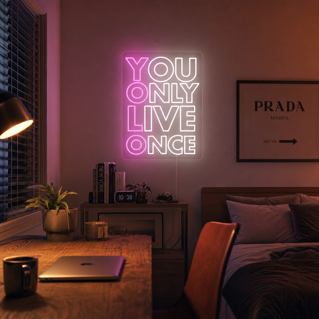 "You Only Live Once YOLO " Neon Sign