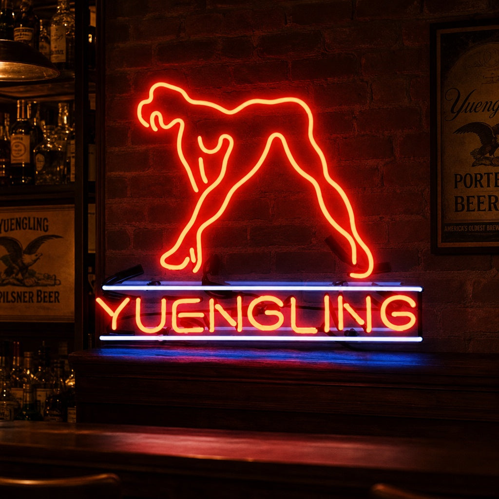 Yuengling Live Nudes Girl Neon Sign