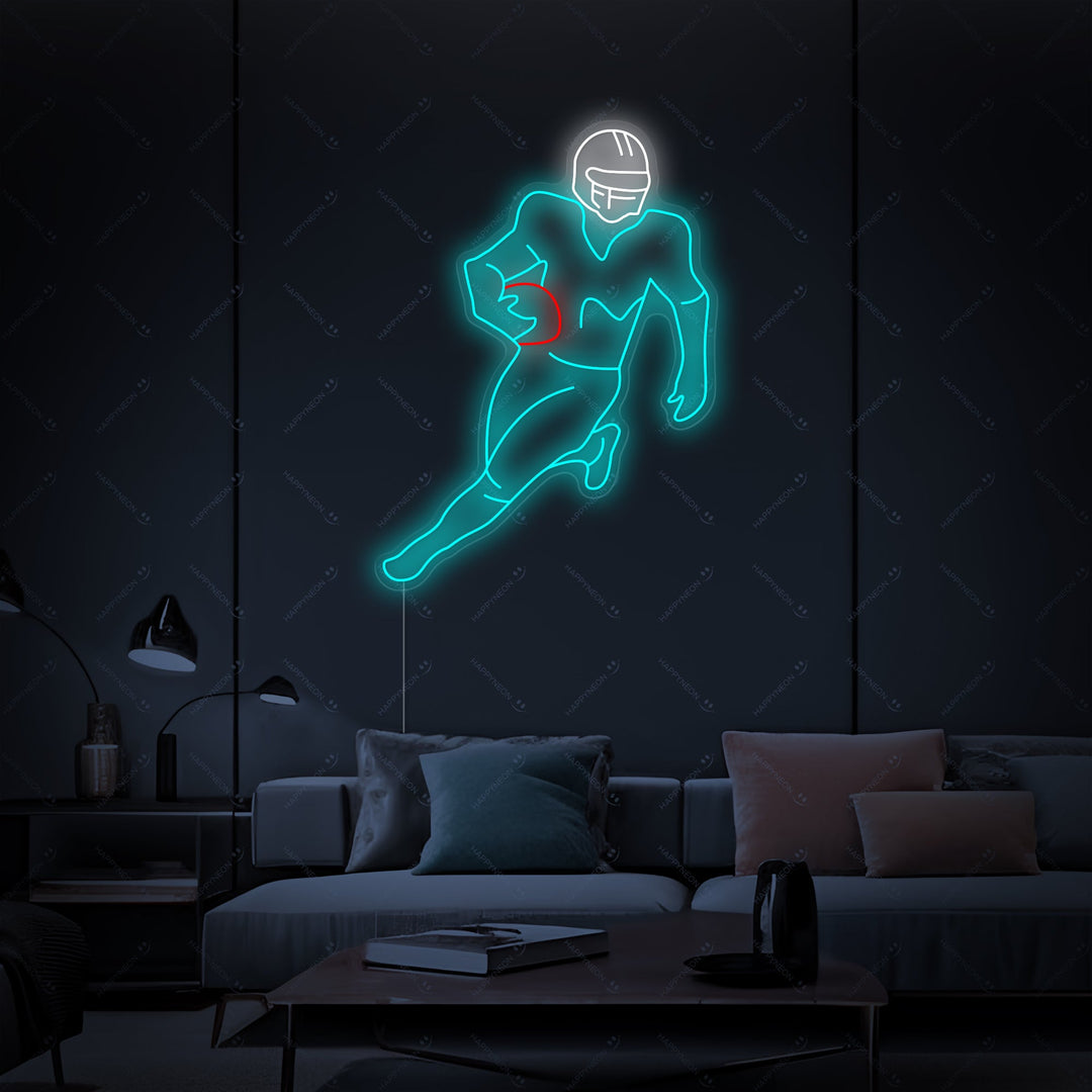 "American Football Player" Neon Sign