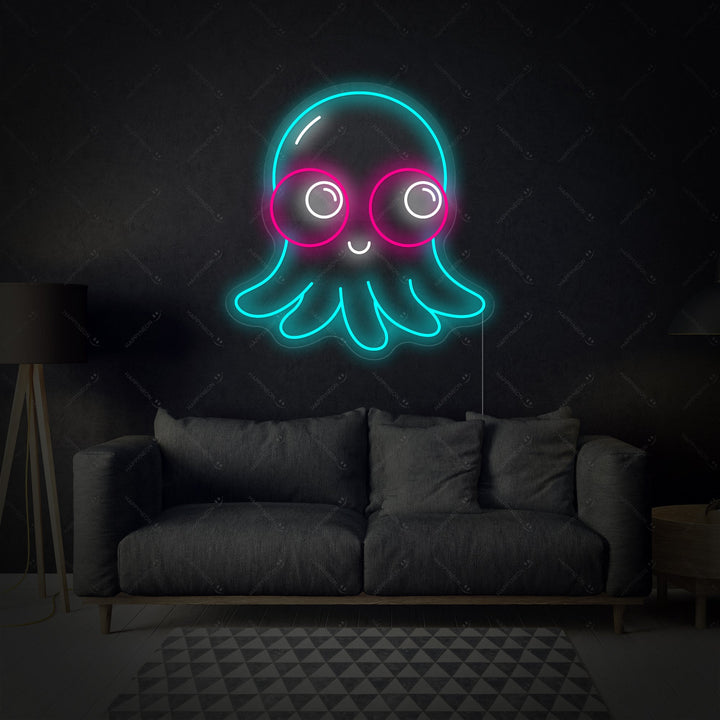 "Baby Octopus" Neon Sign