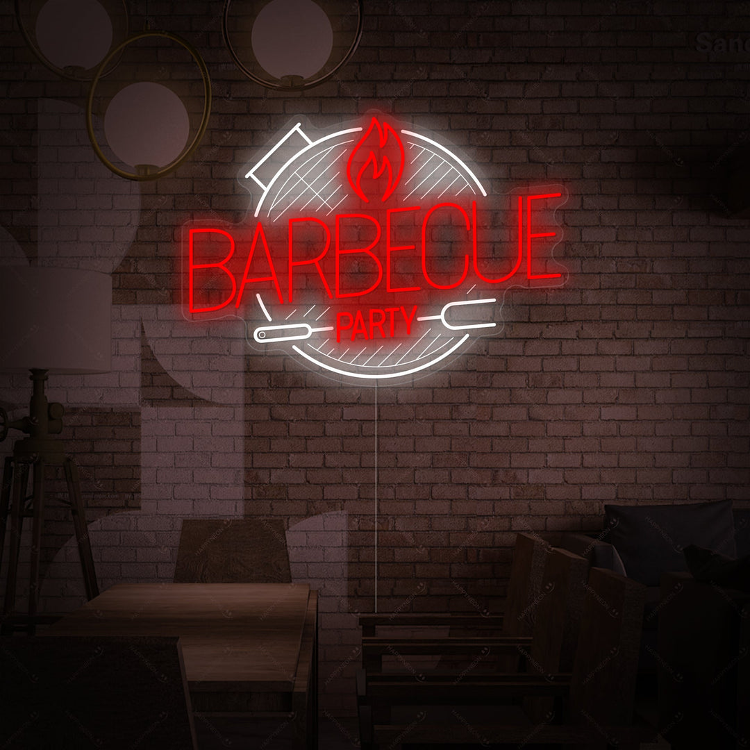 "Barbecue Party" Neon Sign