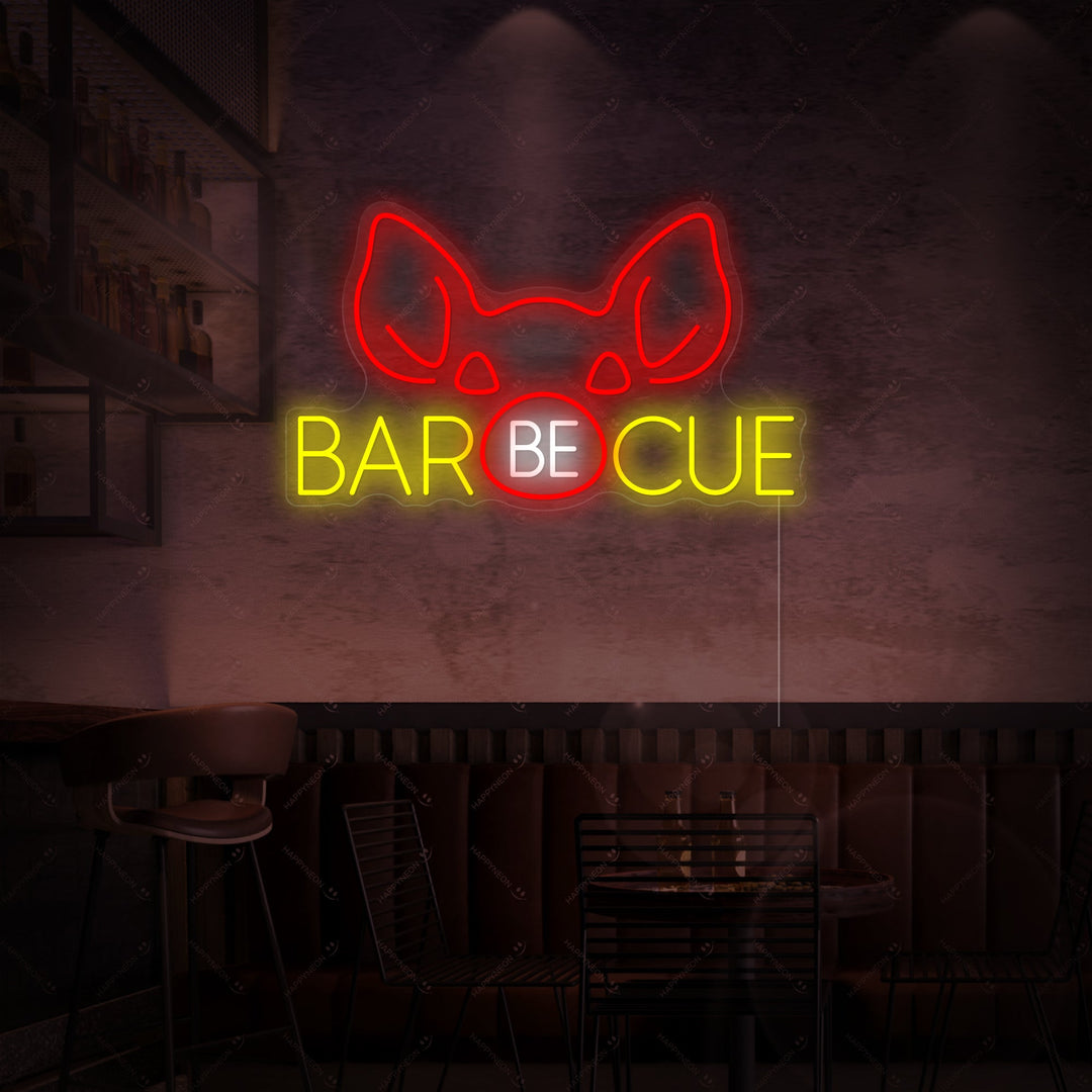 "Barbecue Pig" Neon Sign