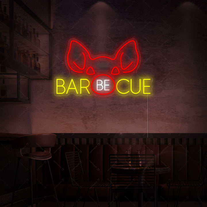 "Barbecue Pig" Neon Sign