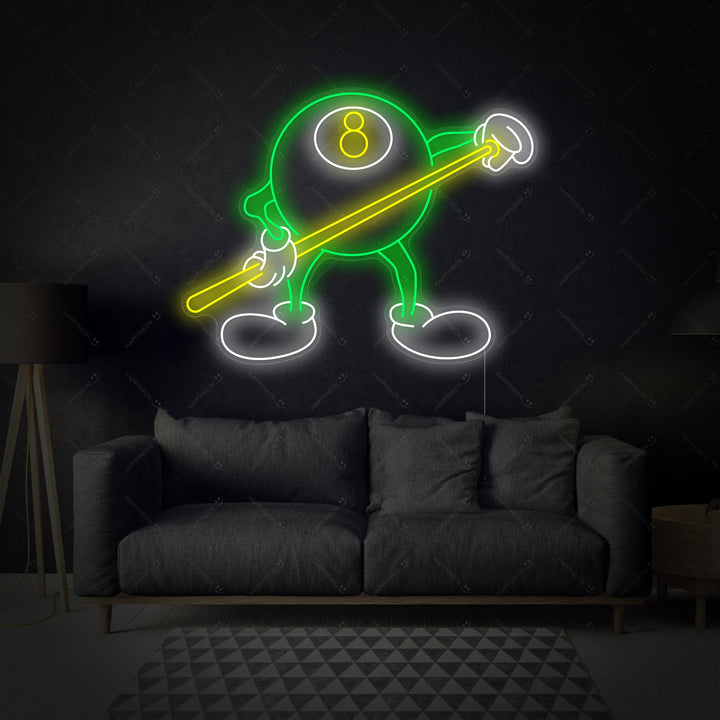 "Billiards Man" Neon Sign