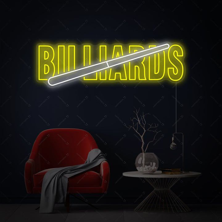 "Billiards" Neon Sign