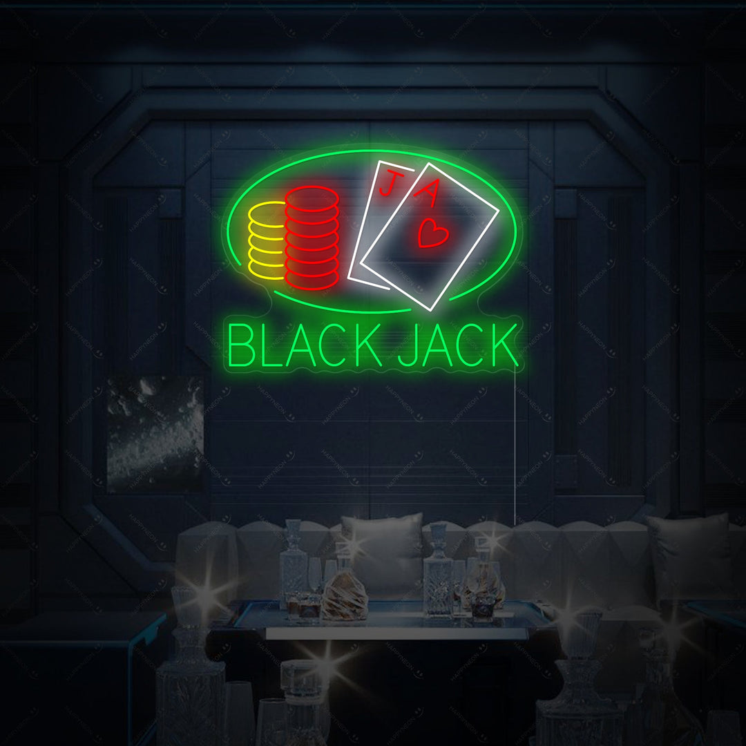 "Black Jack" Neon Sign