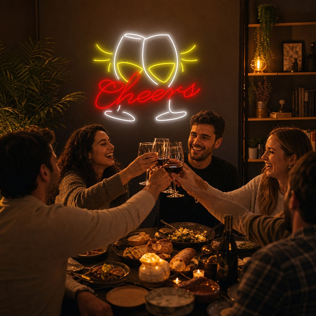 "Cheers" Neon Sign