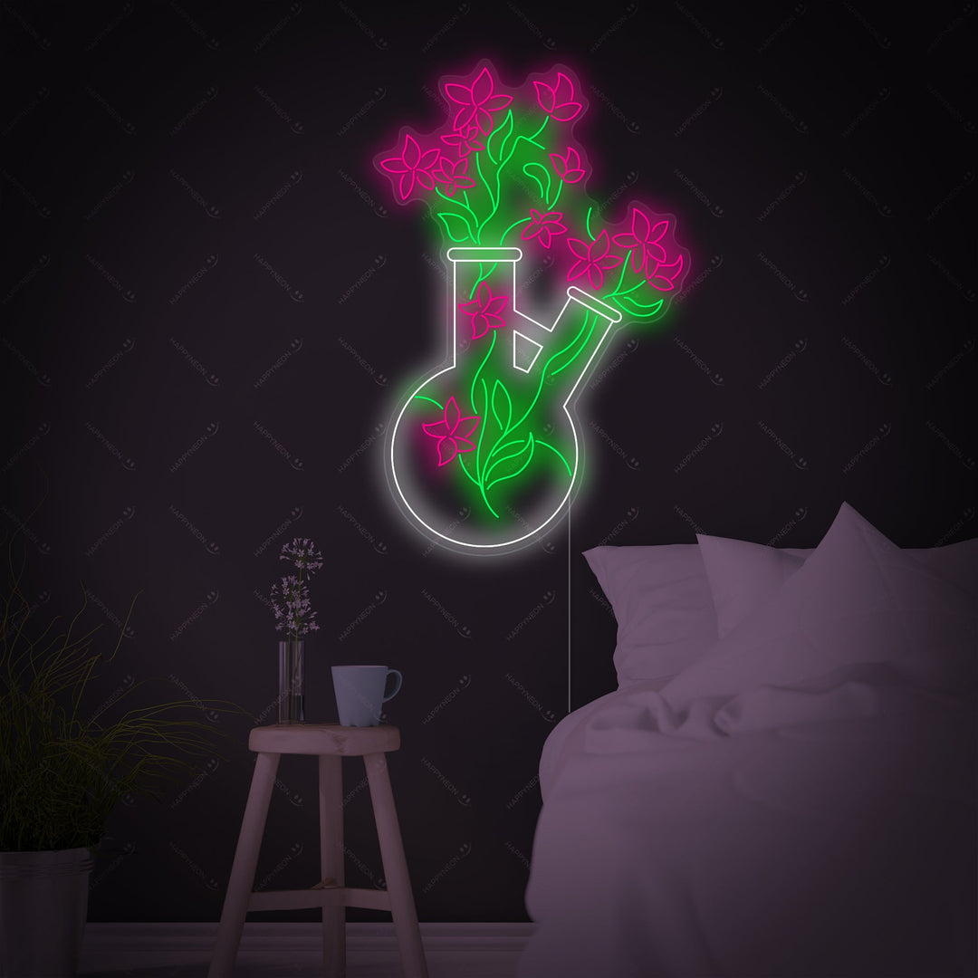 "Chemistry Tube Vase" Neon Sign