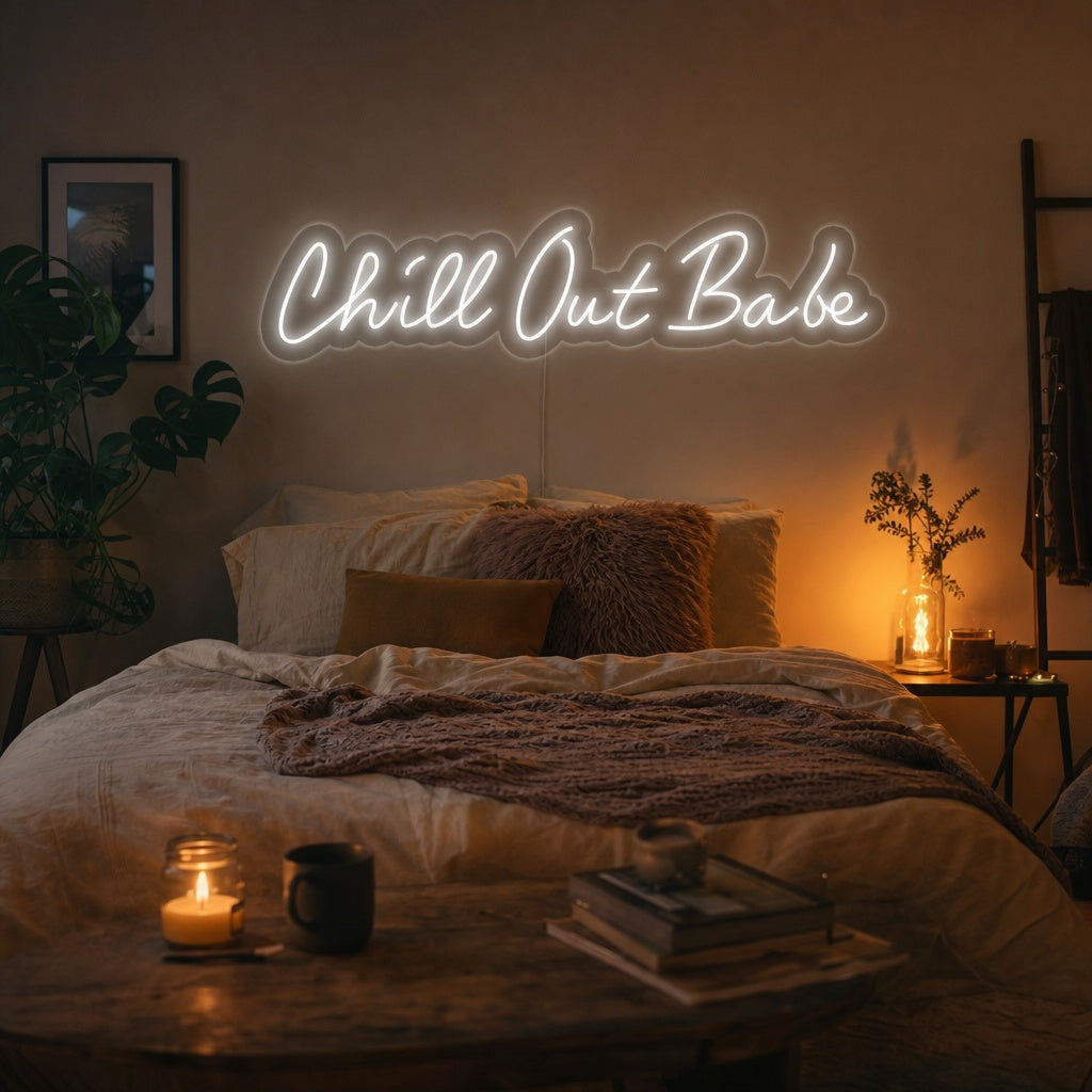 "Chill Out Babe" Neon Sign