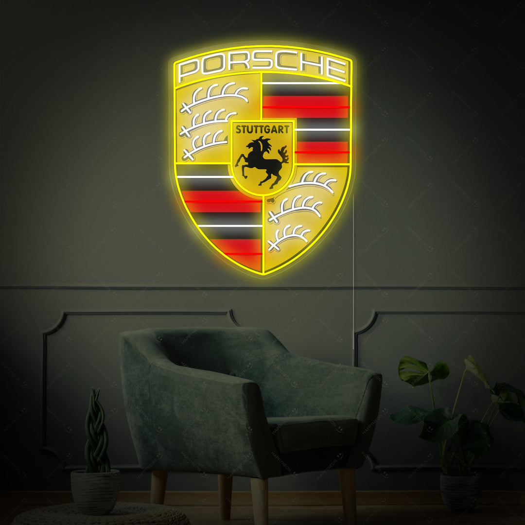 "Classic Porsche Logo" Neon Sign