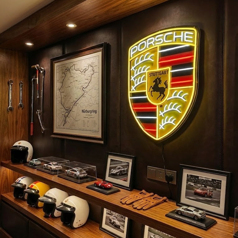 "Classic Porsche Logo" Neon Sign