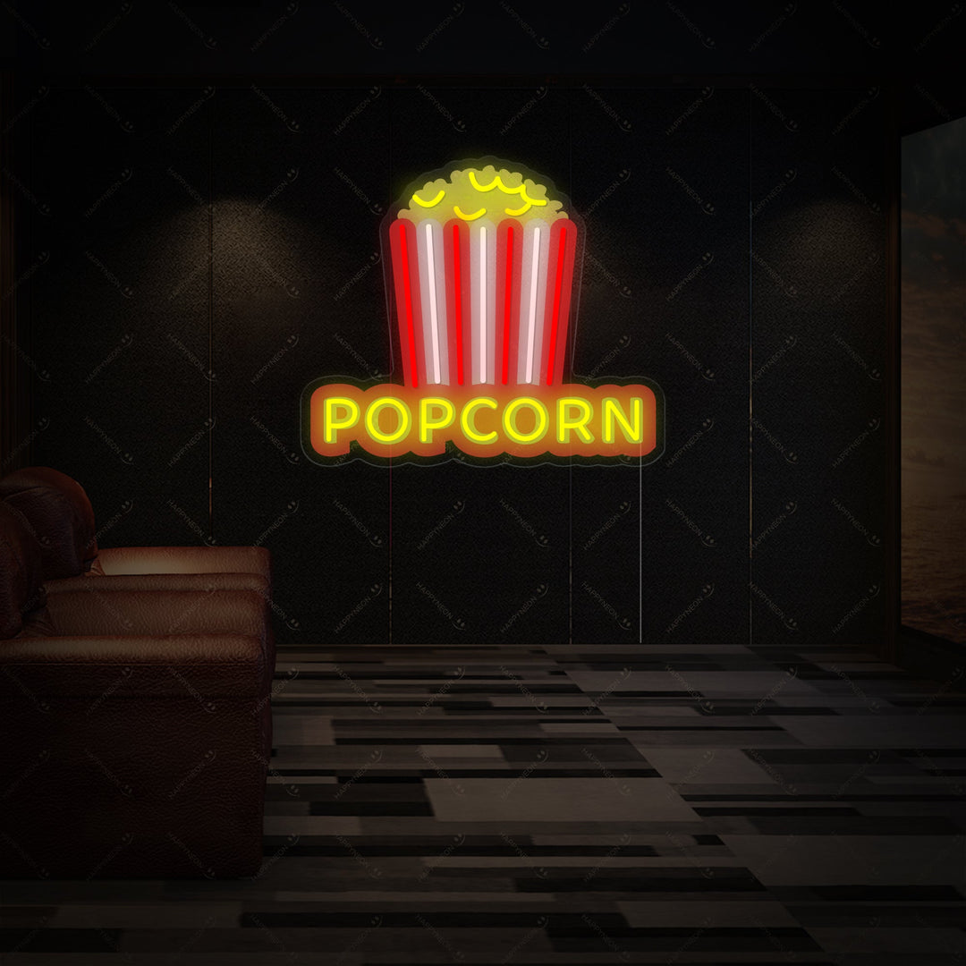 "Crispy Popcorn" Neon Sign