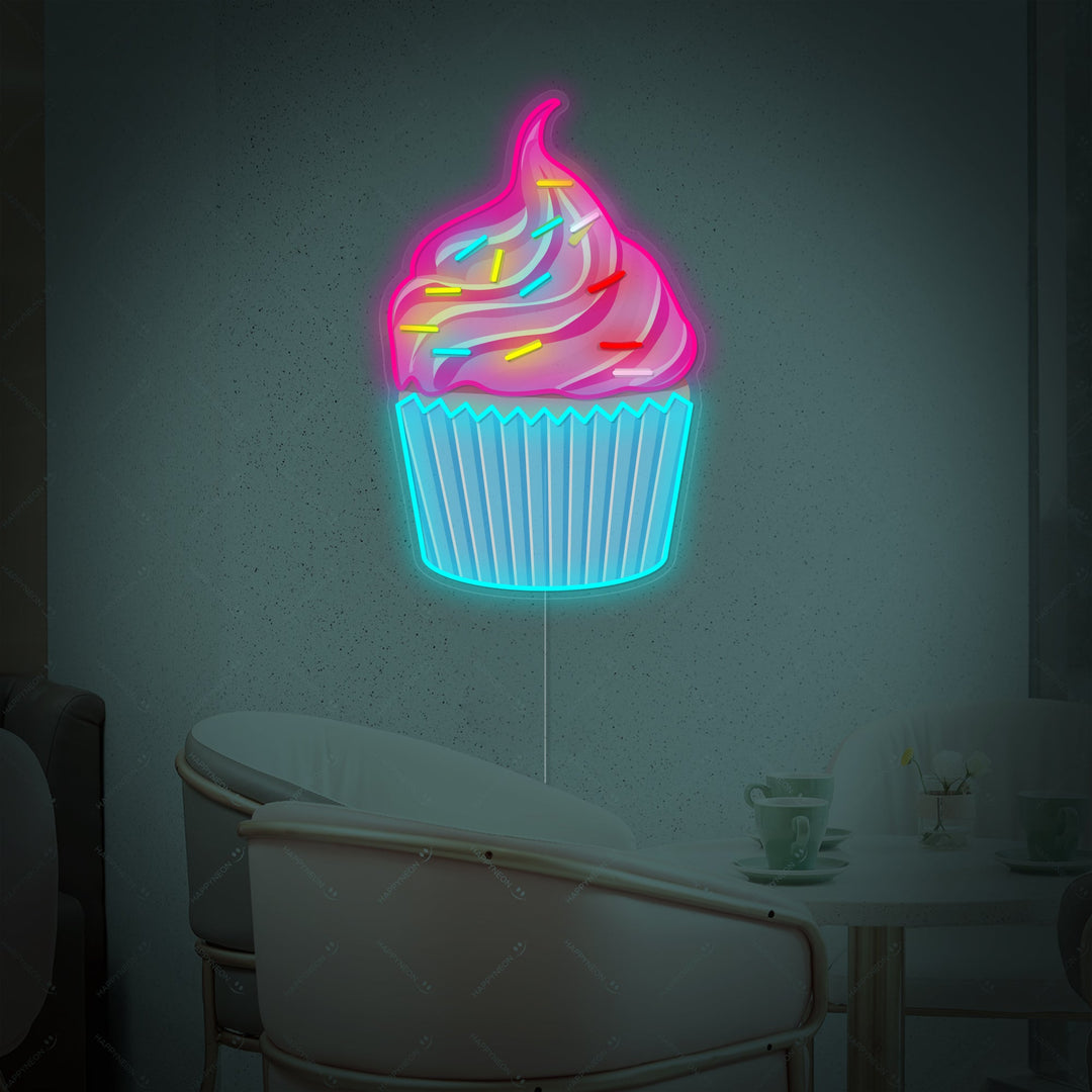 "Cupcake With Colorful Sprinkles" Neon Sign