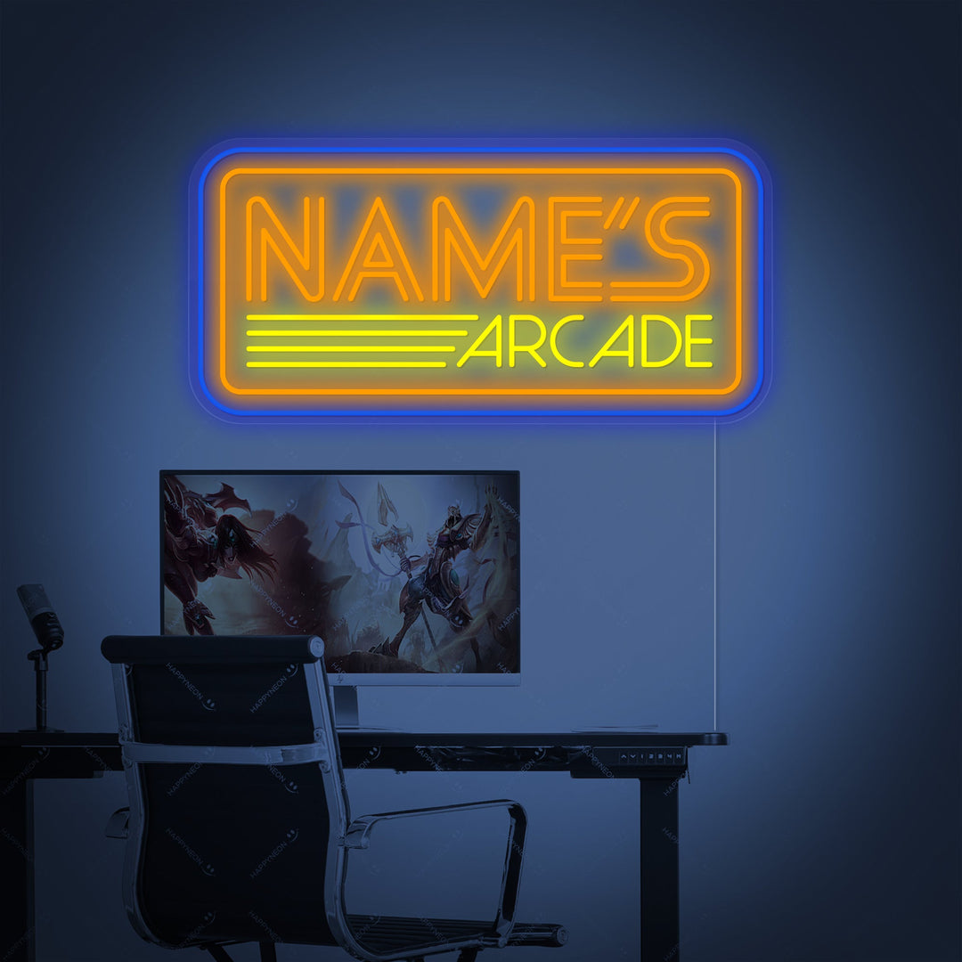 "Custom Arcade" Neon Sign