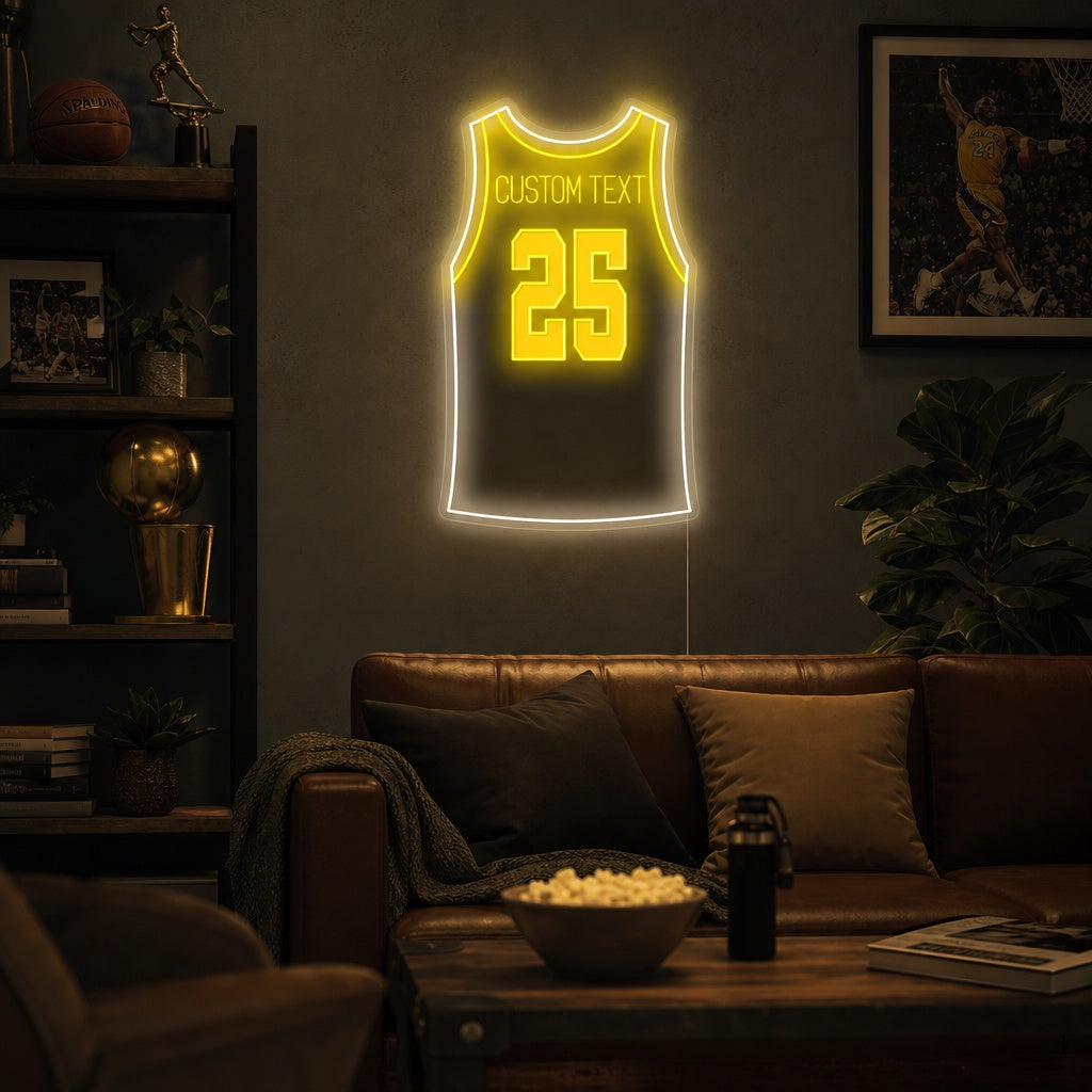 "Custom Basketball Jersey" Neon Sign