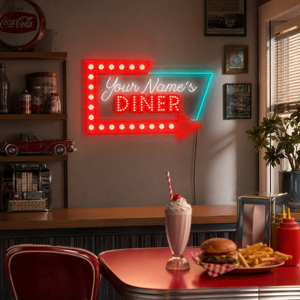 "Custom Diner Logo" Neon Sign