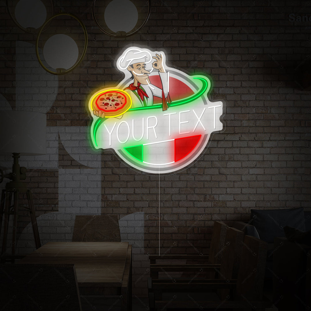 "Custom Italian Restaurant Logo" Neon Sign