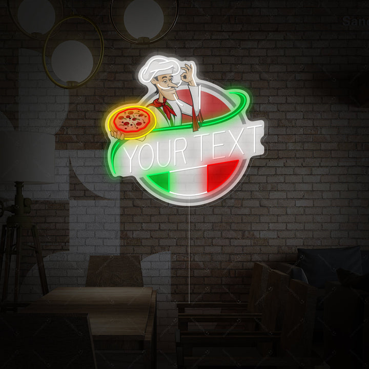 "Custom Italian Restaurant Logo" Neon Sign