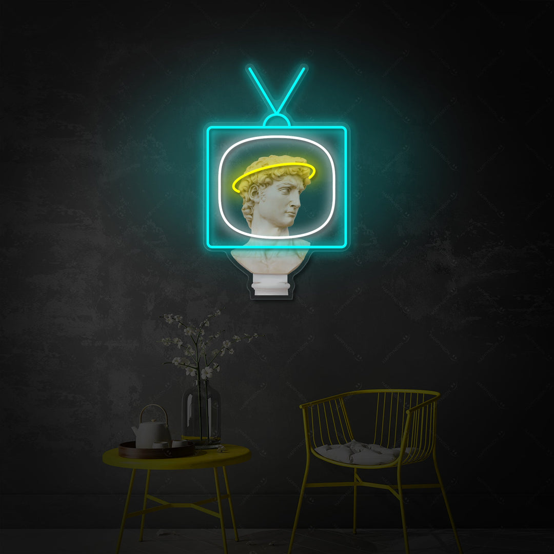 "David Broadcast" Neon Sign