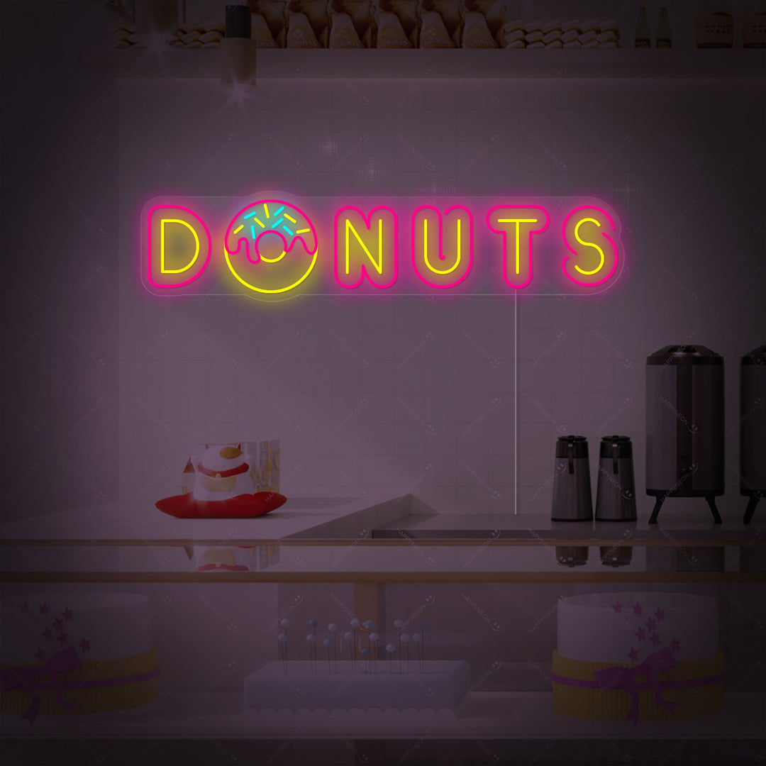 "Donut Lettering" Neon Sign