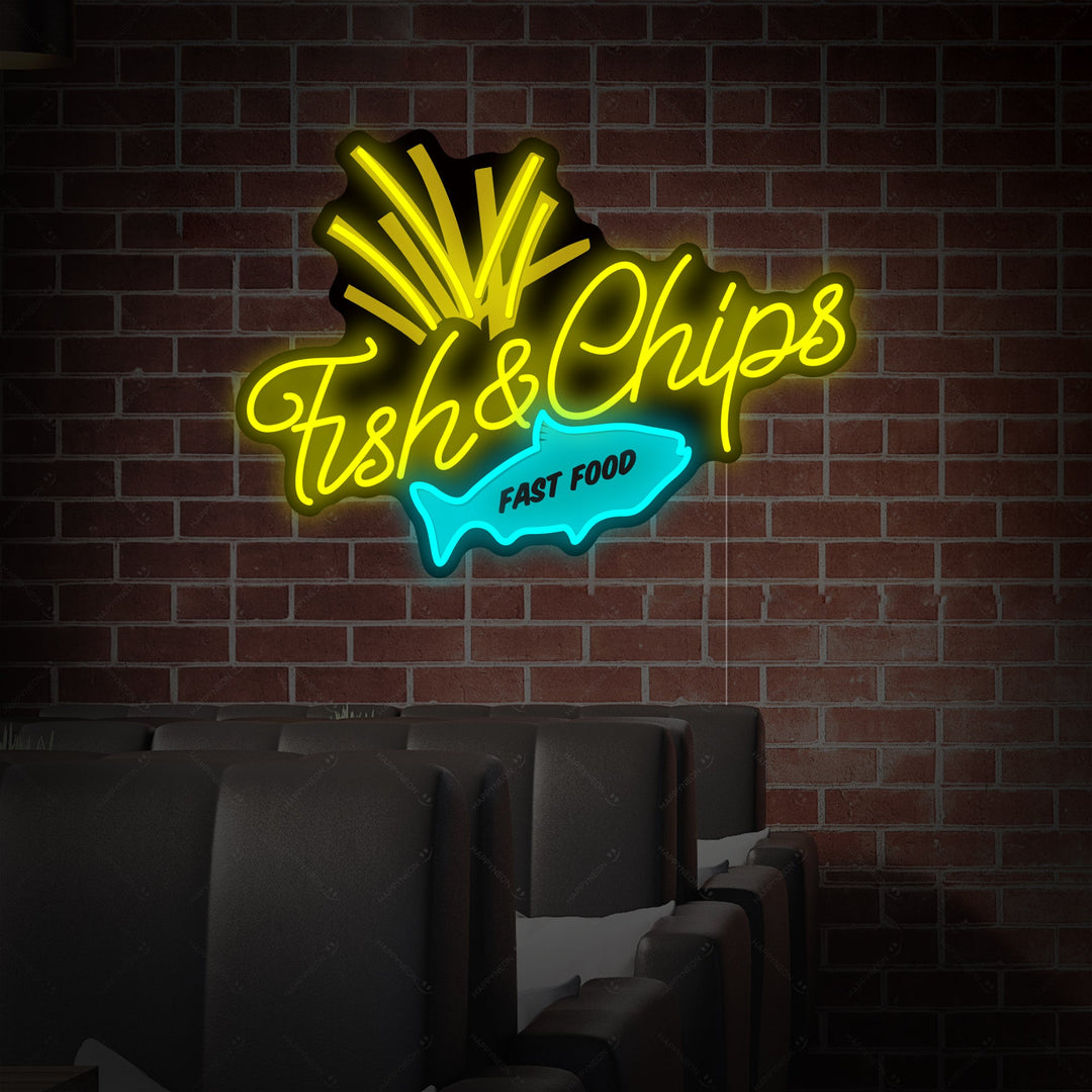 "Fish & Chips" Neon Sign