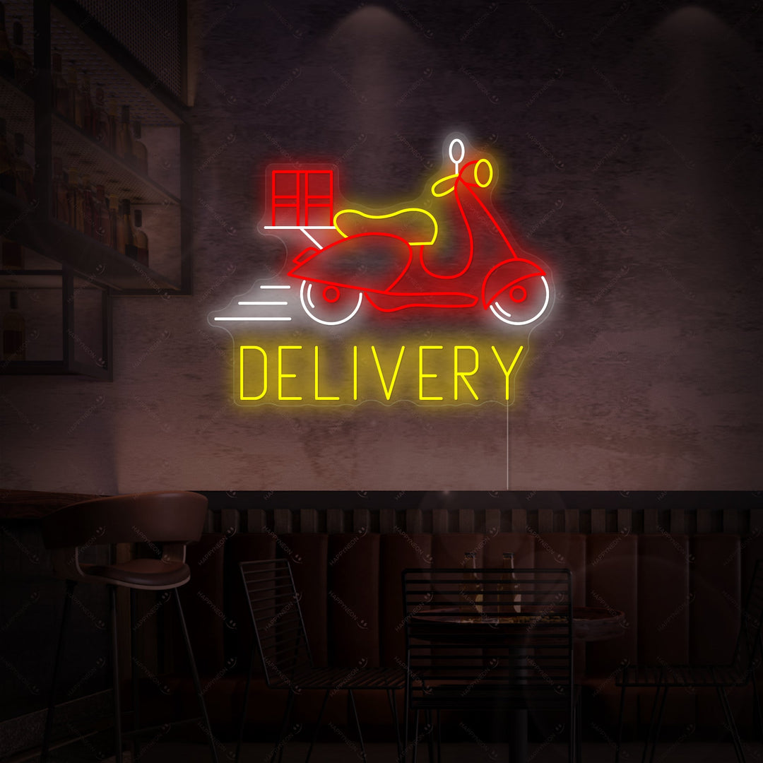 "Food Delivery Logo" Neon Sign